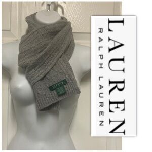 Lauren Ralph Lauren Lambswool Angora Cable Knit Scarf